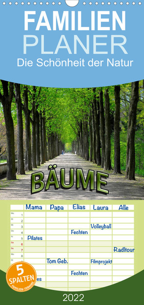 Familienplaner Bäume 2022 (Wandkalender 2022 , 21 cm x 45 cm, hoch) von Geduldig,  Bildagentur