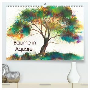 Bäume in Aquarell (hochwertiger Premium Wandkalender 2024 DIN A2 quer), Kunstdruck in Hochglanz von Krause,  Jitka