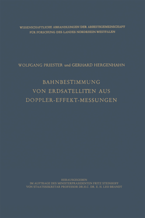 Bahnbestimmung von Erdsatelliten aus Doppler-Effekt-Messungen von Priester,  Wolfgang