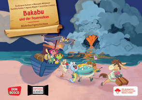 Bakabu und der Feuervulkan. Kamishibai Bildkartenset von Auhser,  Ferdinand, Huber,  Daniela, Lindner,  Jeremias, Mayer,  Agnes, Wildauer,  Manuela