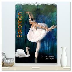 Ballerinen – Anmut, Eleganz und Leichtigkeit (hochwertiger Premium Wandkalender 2024 DIN A2 hoch), Kunstdruck in Hochglanz von Fischer,  Harald