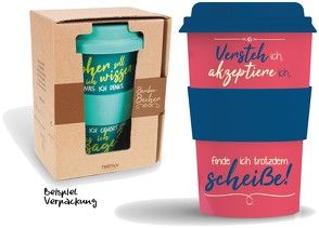 Bamboo Becher to go „… finde ich trotzdem scheiße!“ 400 ml für Kaffee/Tee