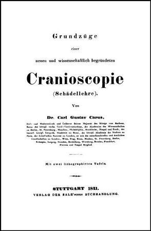 Band 11. Grundzüge einer neuen und wissenschaftlich begründeten Cranioskopie (Schädellehre) von Carus,  Carl Gustav