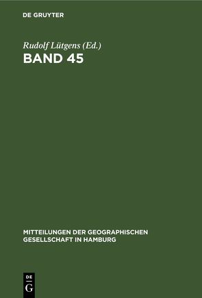 Band 45 von Lütgens,  Rudolf