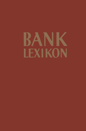 Bank-Lexikon von Löffelholz,  Josef, Mueller,  Gerhard