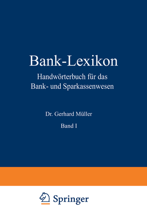 Bank-Lexikon von Löffelholz,  Josef, Mueller,  Gerhard