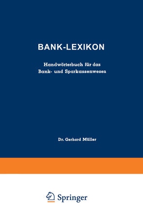 Bank-Lexikon von Mueller,  Gerhard