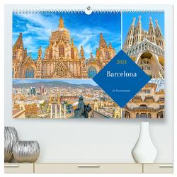 Barcelona – ein Traumreiseziel (hochwertiger Premium Wandkalender 2024 DIN A2 quer), Kunstdruck in Hochglanz von Schwarze,  Nina