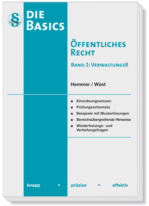 Basics Öffentliches Recht II – Verwaltungsrecht von Grieger,  Michael, Hemmer,  Karl-Edmund, Mielke,  Martin, Wüst,  Achim