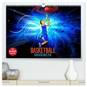 Basketball Fantasiewelten (hochwertiger Premium Wandkalender 2024 DIN A2 quer), Kunstdruck in Hochglanz von Meutzner,  Dirk