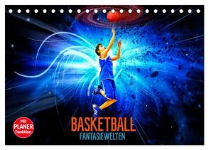 Basketball Fantasiewelten (Tischkalender 2024 DIN A5 quer), CALVENDO Monatskalender von Meutzner,  Dirk