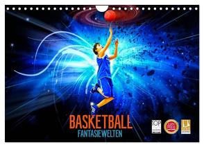 Basketball Fantasiewelten (Wandkalender 2024 DIN A4 quer), CALVENDO Monatskalender von Meutzner,  Dirk