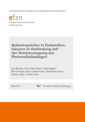 Batteriespeicher in Einfamilienhäusern in Verbindung mit der Stromerzeugung aus Photovoltaikanlagen von Ahmels,  Jan