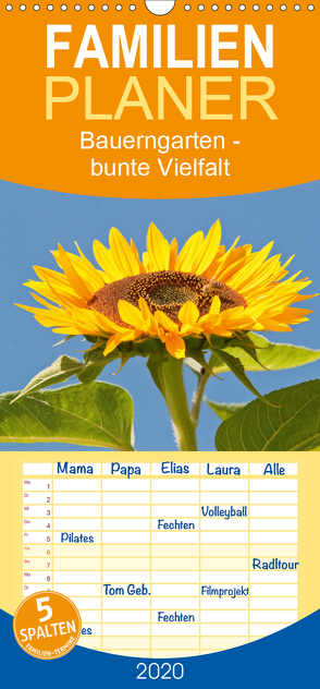 Bauerngarten – bunte Vielfalt – Familienplaner hoch (Wandkalender 2020 , 21 cm x 45 cm, hoch) von Bölts,  Meike