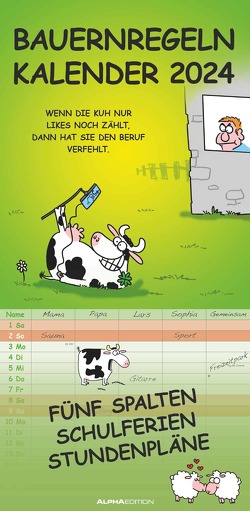 Bauernregeln 2024 Familienplaner – Familien-Timer – Termin-Planer – Kinder-Kalender – Familien-Kalender – 22×45