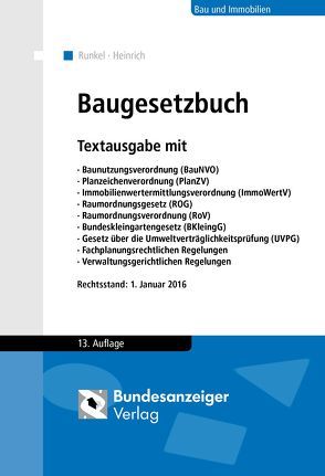 Baugesetzbuch von Heinrich,  Roxana, Runkel,  Peter