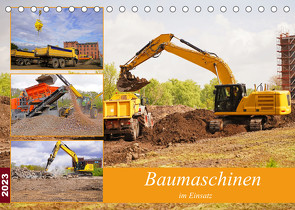 Baumaschinen im Einsatz (Tischkalender 2023 DIN A5 quer) von Bildergalerie - Babett Paul,  Babetts