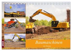 Baumaschinen im Einsatz (Tischkalender 2024 DIN A5 quer), CALVENDO Monatskalender von Bildergalerie - Babett Paul,  Babetts