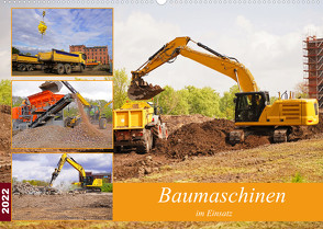 Baumaschinen im Einsatz (Wandkalender 2022 DIN A2 quer) von Bildergalerie - Babett Paul,  Babetts