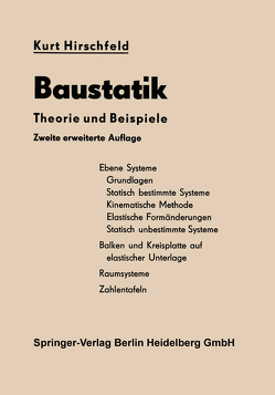 Baustatik von Hirschfeld,  Kurt