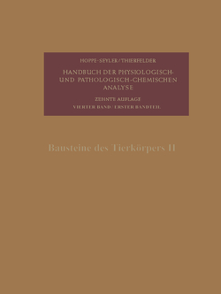 Bausteine des Tierkörpers II von Bayer,  Ernst