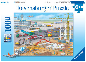 Ravensburger Kinderpuzzle – 10624 Baustelle am Flughafen – Puzzle für Kinder ab 6 Jahren, mit 100 Teilen im XXL-Format von Seidl,  Stefan