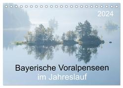 Bayerische Voralpenseen im Jahreslauf (Tischkalender 2024 DIN A5 quer), CALVENDO Monatskalender von Maier,  Norbert