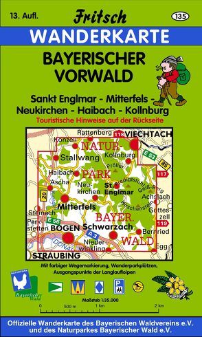 Bayerischer Vorwald von Fritsch Landkartenverlag