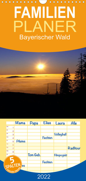 Familienplaner Bayerischer Wald (Wandkalender 2022 , 21 cm x 45 cm, hoch) von Matheisl,  Willy