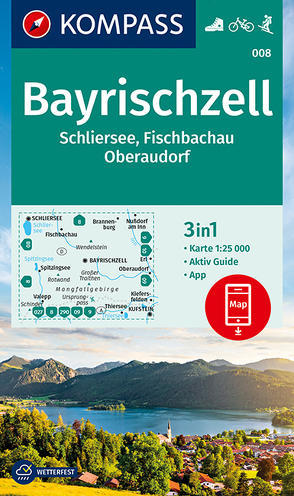 KOMPASS Wanderkarte Bayrischzell, Schliersee, Fischbachau, Oberaudorf von KOMPASS-Karten GmbH