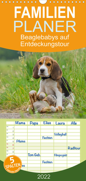 Familienplaner Beaglebabys auf Entdeckungstour (Wandkalender 2022 , 21 cm x 45 cm, hoch) von Teßen,  Sonja