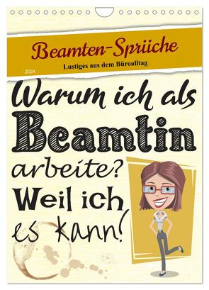 Beamten-Sprüche (Wandkalender 2024 DIN A4 hoch), CALVENDO Monatskalender von Löwer,  Sabine