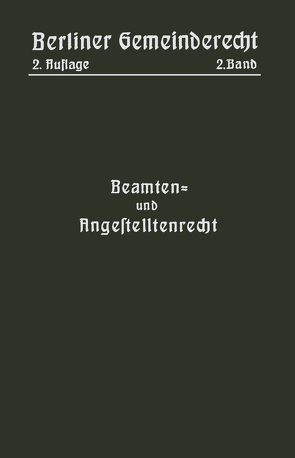 Beamten- und Angestelltenrecht von NA,  Magistrat