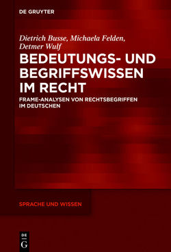 Bedeutungs- und Begriffswissen im Recht von Busse,  Dietrich, Felden,  Michaela, Wulf,  Detmer