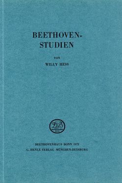 Beethoven-Studien von Hess,  Willy, Schmidt-Görg,  Joseph