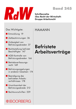 Befristete Arbeitsverträge von Hamann,  Wolfgang