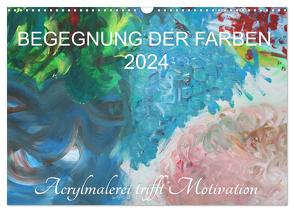 BEGEGNUNG DER FARBEN (Wandkalender 2024 DIN A3 quer), CALVENDO Monatskalender von Hampe-Neves,  Sabine