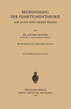 Begründung der Funktionentheorie von Heffter,  Lothar