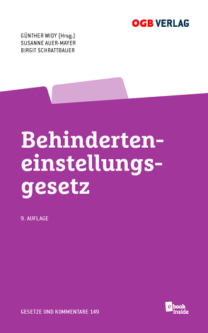 Behinderteneinstellungsgesetz von Auer-Mayer,  Susanne, Schrattbauer,  Birgit, Widy,  Günther