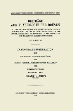 Beiträge zur Physiologie der Drüsen von Ruchti,  Ernst