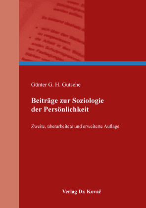 Beiträge zur Soziologie der Persönlichkeit von Gutsche,  Günter G. H.