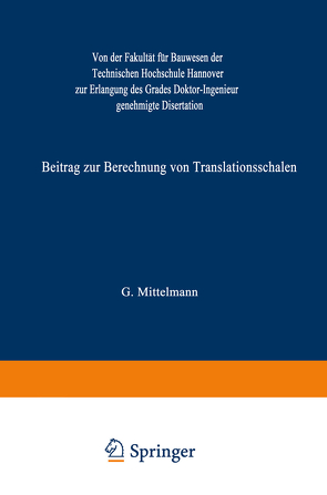 Beitrag zur Berechnung von Translationsschalen von Mittelmann,  Goswin