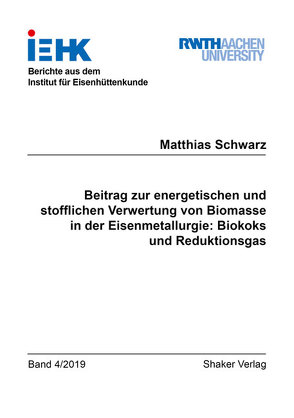 Beitrag zur energetischen und stofflichen Verwertung von Biomasse in der Eisenmetallurgie: Biokoks und Reduktionsgas von Schwarz,  Matthias