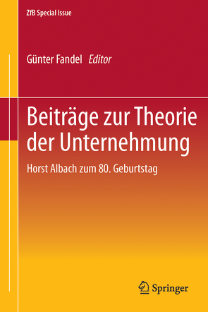 Beiträge zur Theorie der Unternehmung von Fandel,  Günter