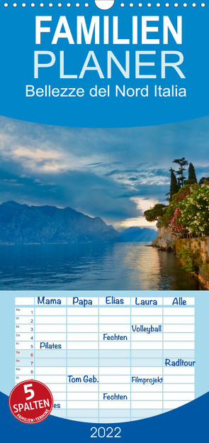 Familienplaner Bellezze del Nord Italia (Wandkalender 2022 , 21 cm x 45 cm, hoch) von Stenner,  Clemens