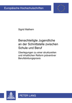 Benachteiligte Jugendliche an der Schnittstelle zwischen Schule und Beruf von Mathern,  Sigrid