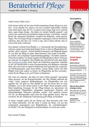 Beraterbrief Pflege Ausgabe März 2018/5 von Baake,  Carmen P.