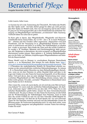 Beraterbrief Pflege Ausgabe November 2018/21 von Baake,  Carmen P.