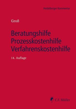 Beratungshilfe – Prozesskostenhilfe – Verfahrenskostenhilfe von Groß,  Ingo Michael