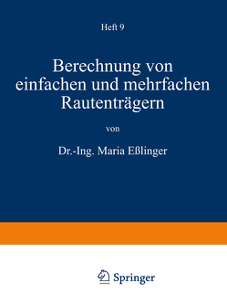 Berechnung von einfachen und mehrfachen Rautenträgern von Eßlinger,  Maria